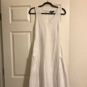 Brand New Banana Republic White Eyelet Flare Dress